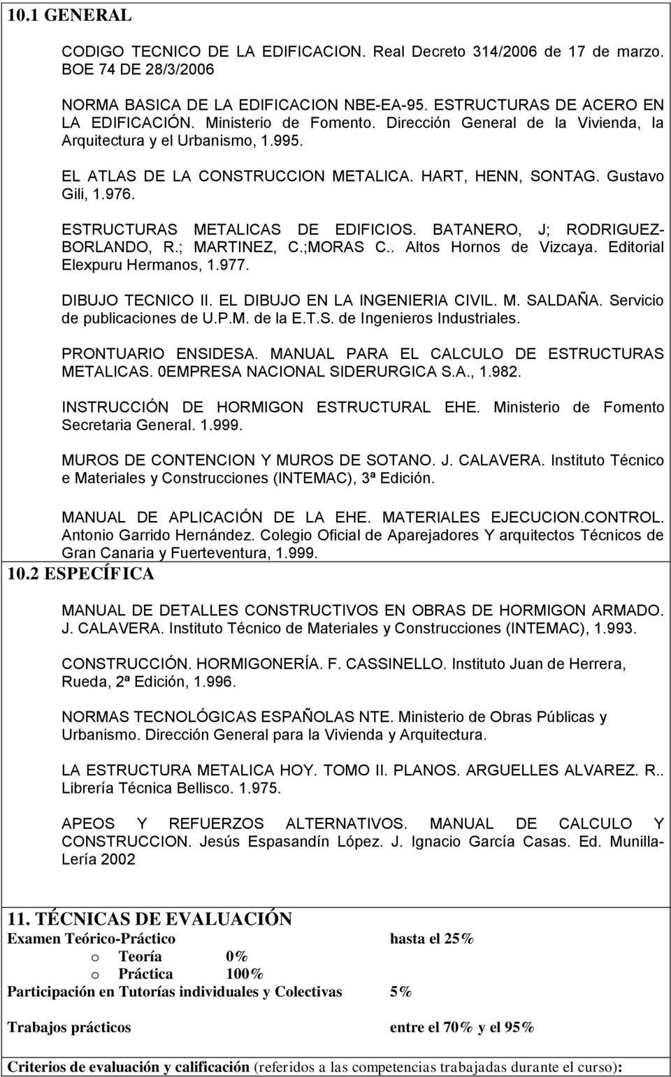 ESTRUCTURAS METALICAS DE EDIFICIOS. BATANERO, J; RODRIGUEZ- BORLANDO, R.; MARTINEZ, C.;MORAS C.. Altos Hornos de Vizcaya. Editorial Elexpuru Hermanos, 1.977. DIBUJO TECNICO II.