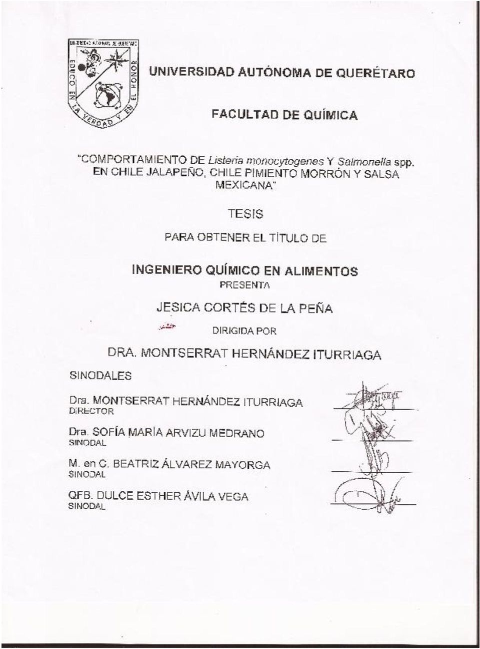 COMPORTAMIENTO DE Listeria monocytogenes Y Salmonella spp. EN CHILE  JALAPEÑO, CHILE PIMIENTO MORRÓN Y SALSA MEXICANA TESIS INDIVIDUAL - PDF  Free Download