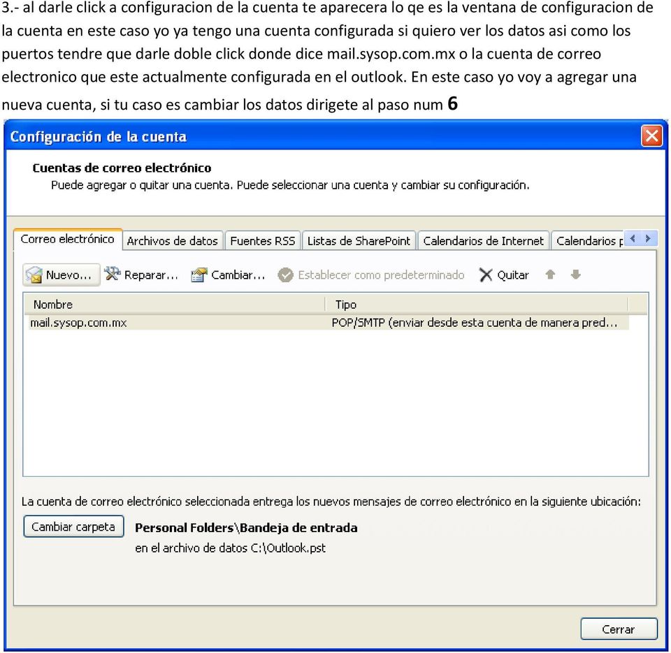 doble click donde dice mail.sysop.com.