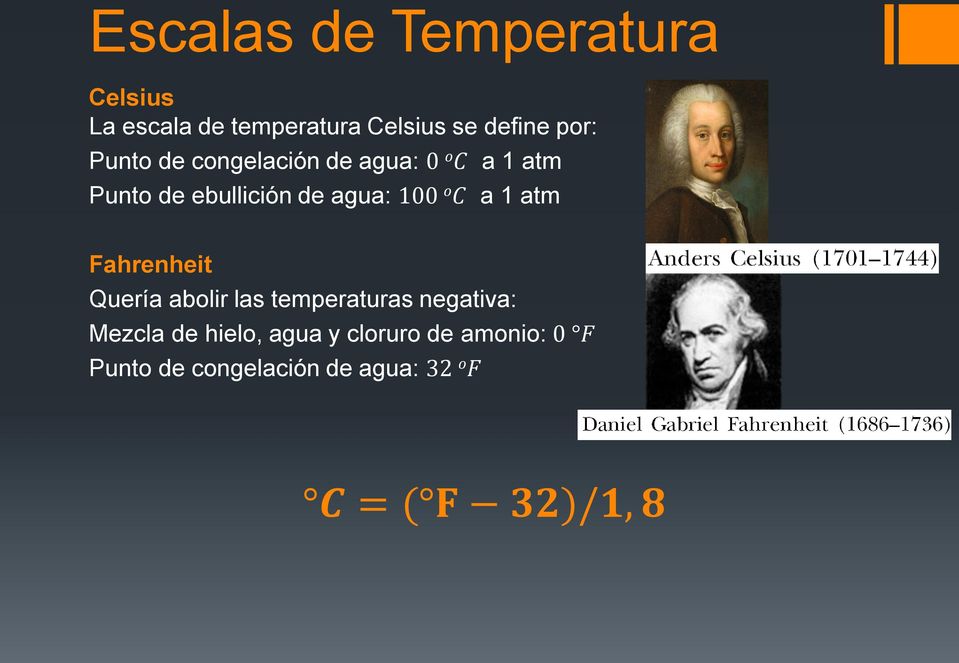 C a 1 atm Fahrenheit Quería abolir las temperaturas negativa: Mezcla de hielo,