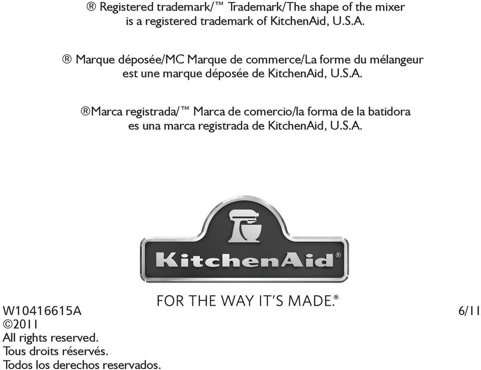 Marque déposée/mc Marque de commerce/la forme du mélangeur est une marque déposée de KitchenAi Marca