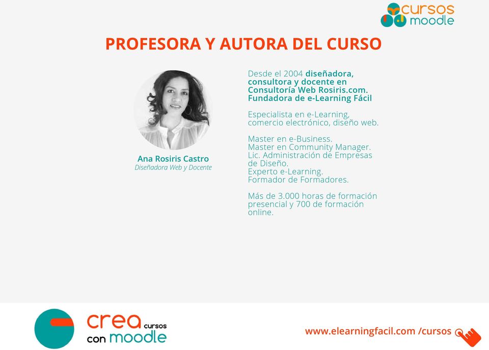 Ana Rosiris Castro Diseñadora Web y Docente Master en e-business. Master en Community Manager. Lic.