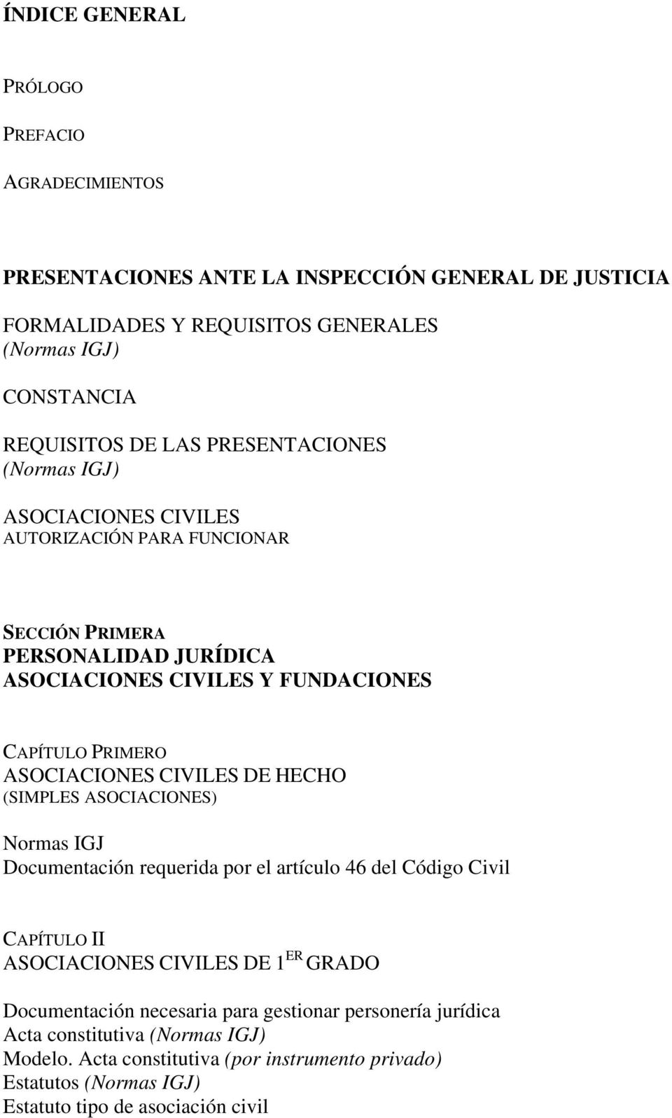 PRESENTACIONES ANTE LA INSPECCIÓN GENERAL DE JUSTICIA - PDF Descargar libre