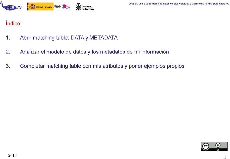 Analizar el modelo de datos y los metadatos de