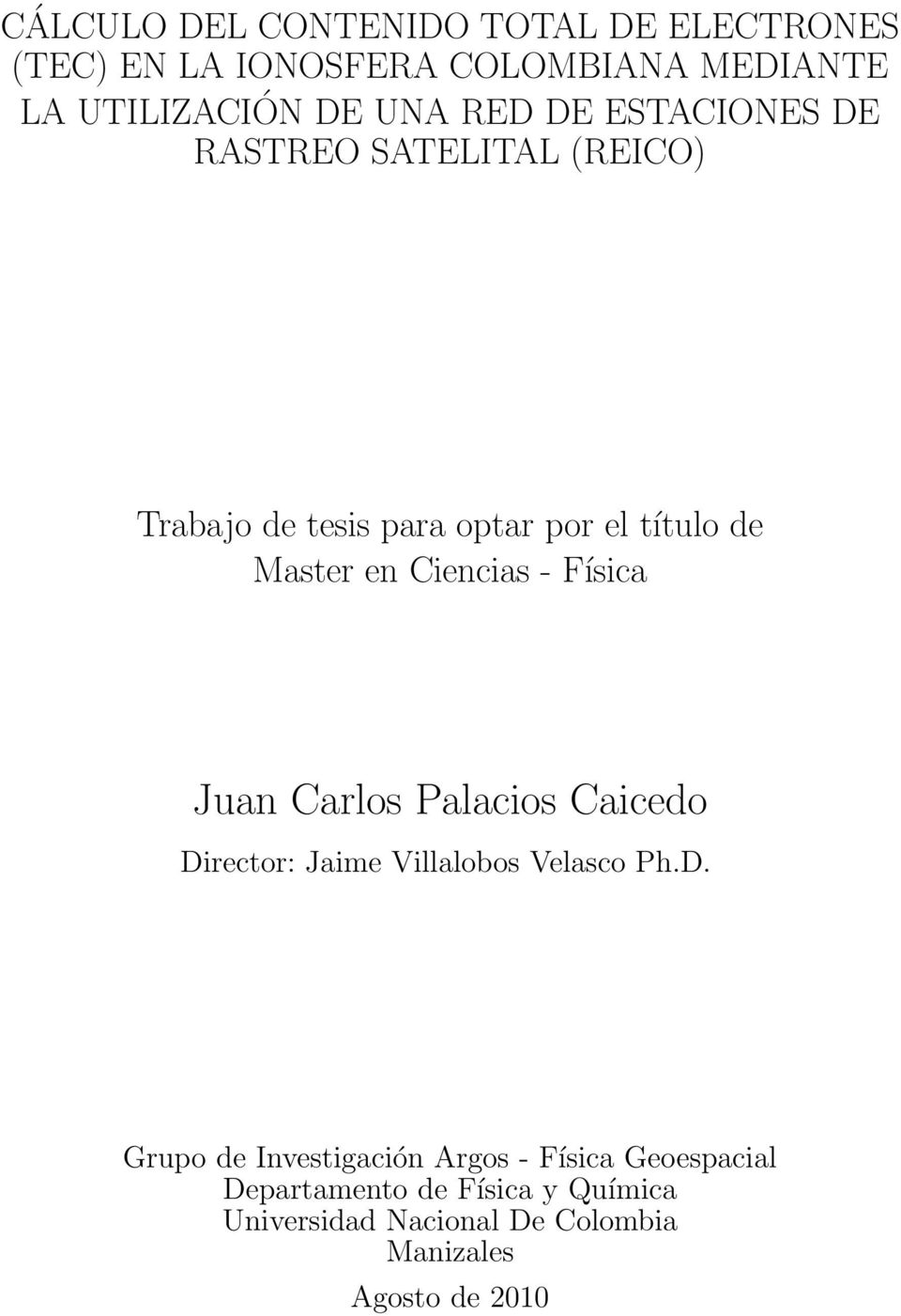 Ciencias - Física Juan Carlos Palacios Caicedo Di