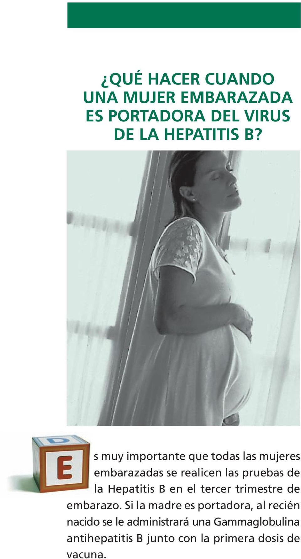 Hepatitis B en el tercer trimestre de embarazo.