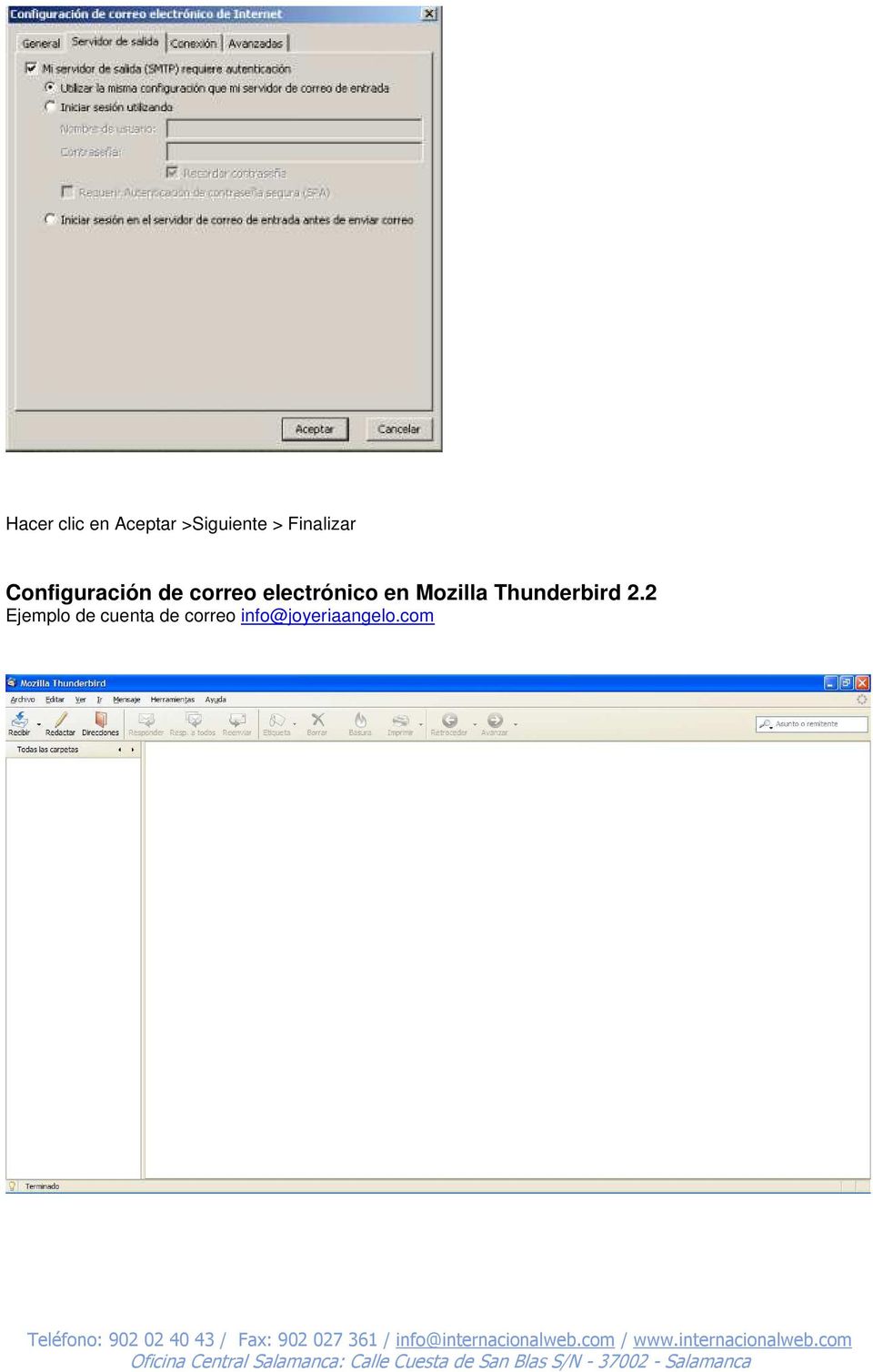 electrónico en Mozilla Thunderbird 2.