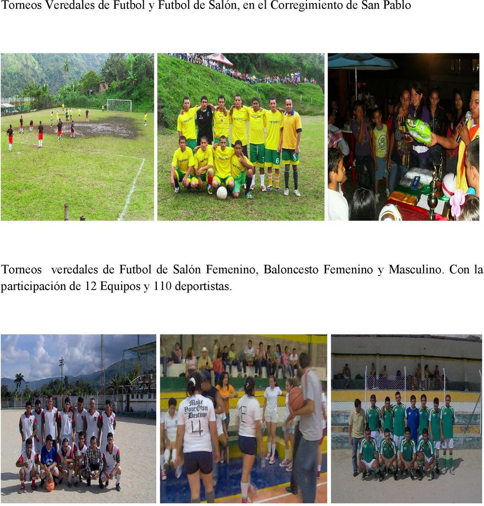 Futbol de Salón Femenino, Baloncesto Femenino y