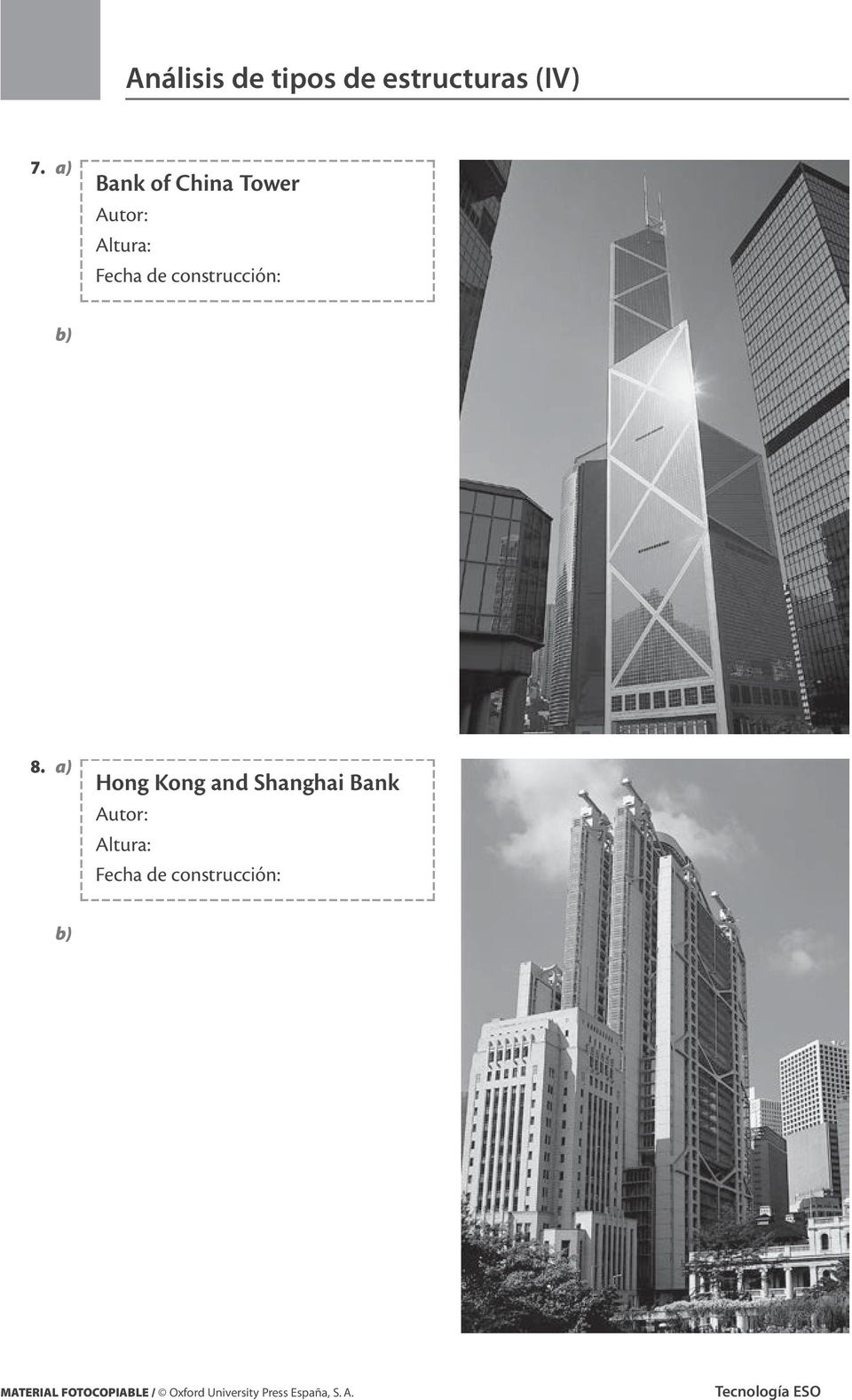 a) Hong Kong and Shanghai Bank MATERIAL