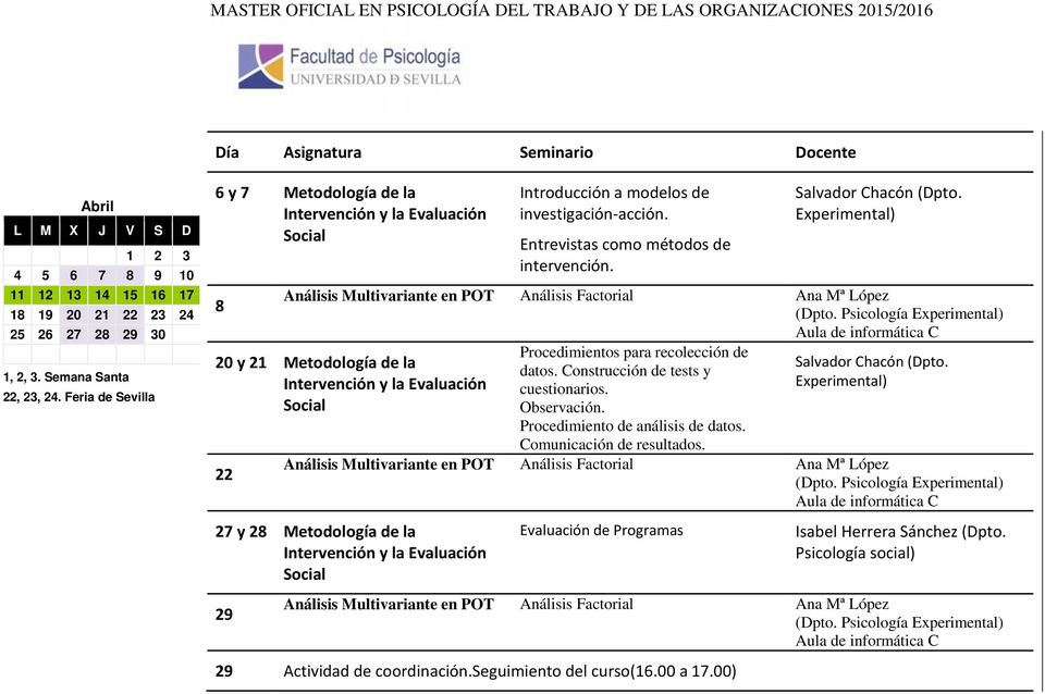 Experimental) Análisis Multivariante en POT Análisis Factorial Ana Mª López 20 y 21 Metodología de la Intervención y la Evaluación Social 22 Procedimientos para recolección de datos.