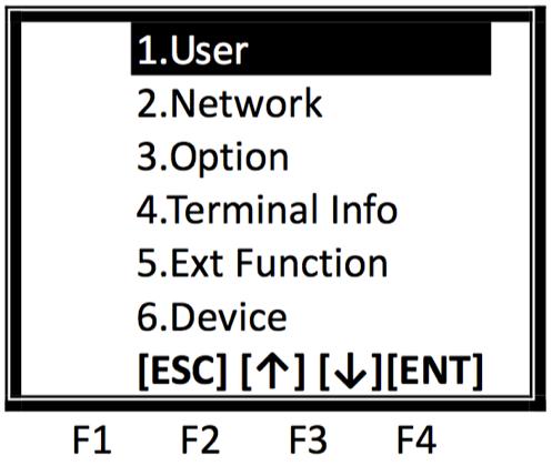 La descripción de los botones de función F1, F2, F3 y F4 se muestra en la parte inferior de la pantalla tal y como se muestra en la figura anterior.