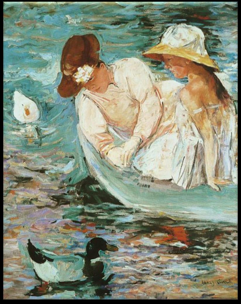 Maternidad o Mujeres al borde de la playa, de Paul Gauguin Época de verano, de Mary Cassatt Qué artista usa el color como