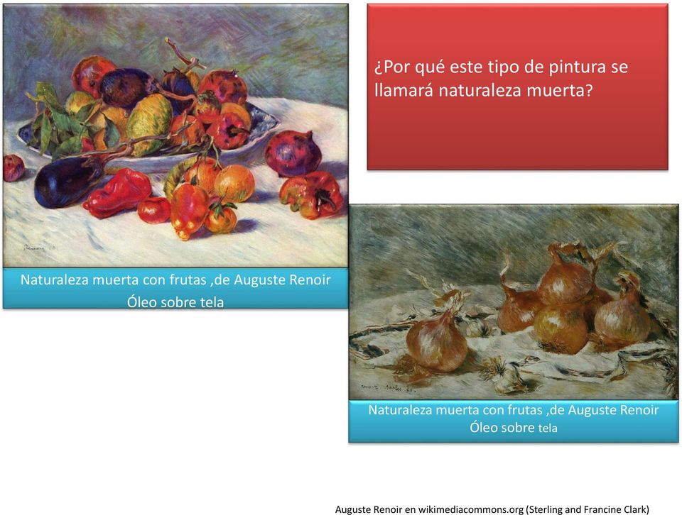 Naturaleza muerta con frutas,de Auguste Renoir