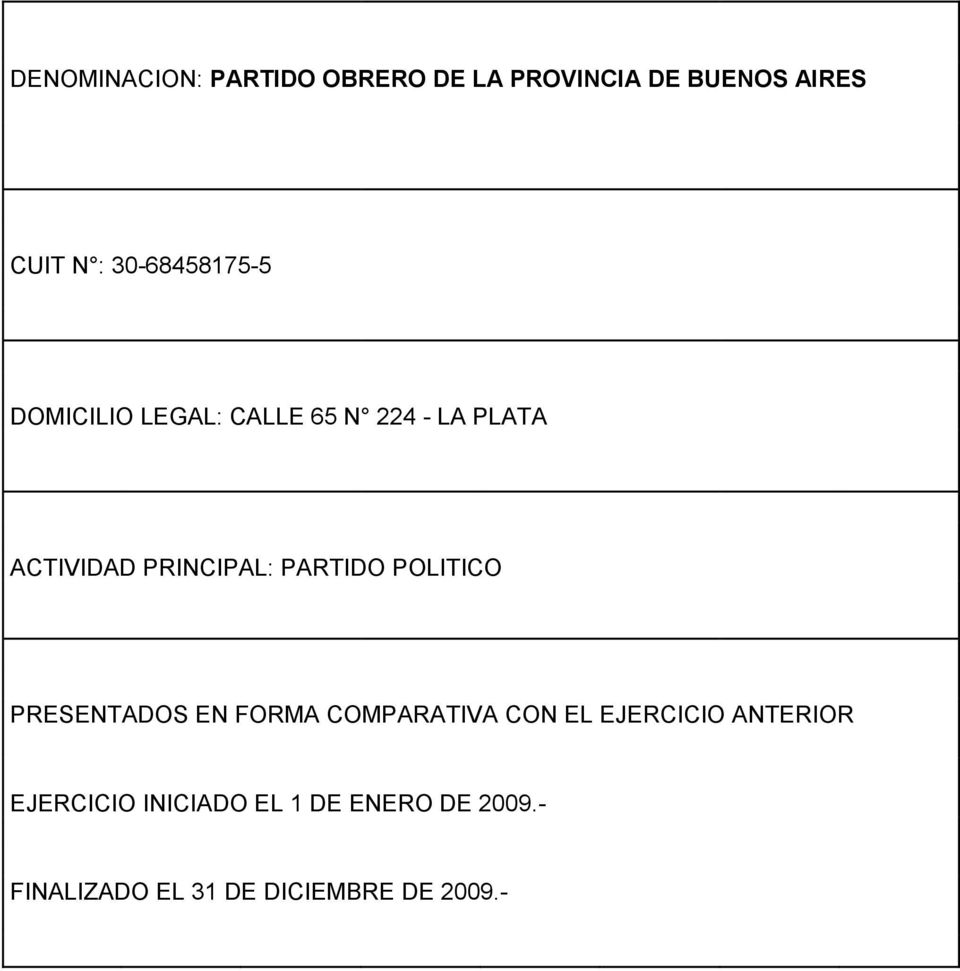 PRINCIPAL: PARTIDO POLITICO PRESENTADOS EN FORMA COMPARATIVA CON EL