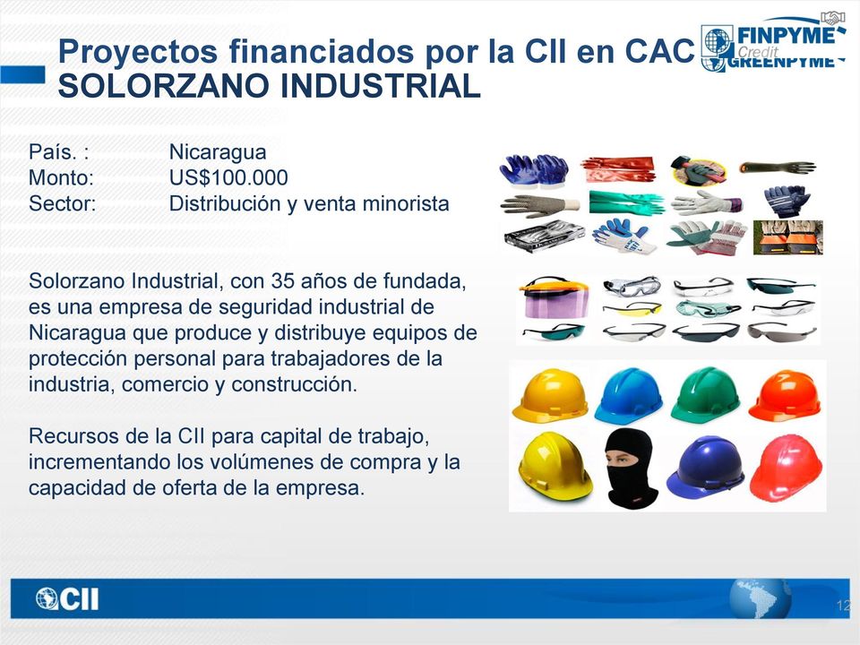 industrial de Nicaragua que produce y distribuye equipos de protección personal para trabajadores de la industria,