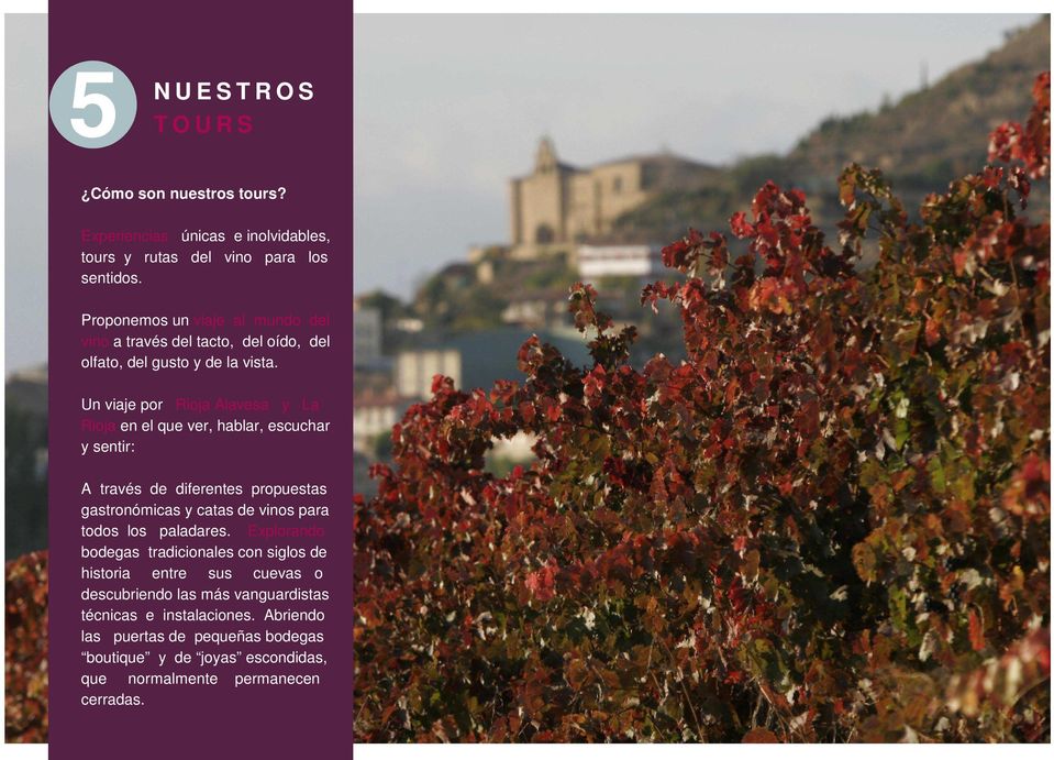 Un viaje por Rioja Alavesa y La Rioja en el que ver, hablar, escuchar y sentir: A través de diferentes propuestas gastronómicas y catas de vinos para todos los