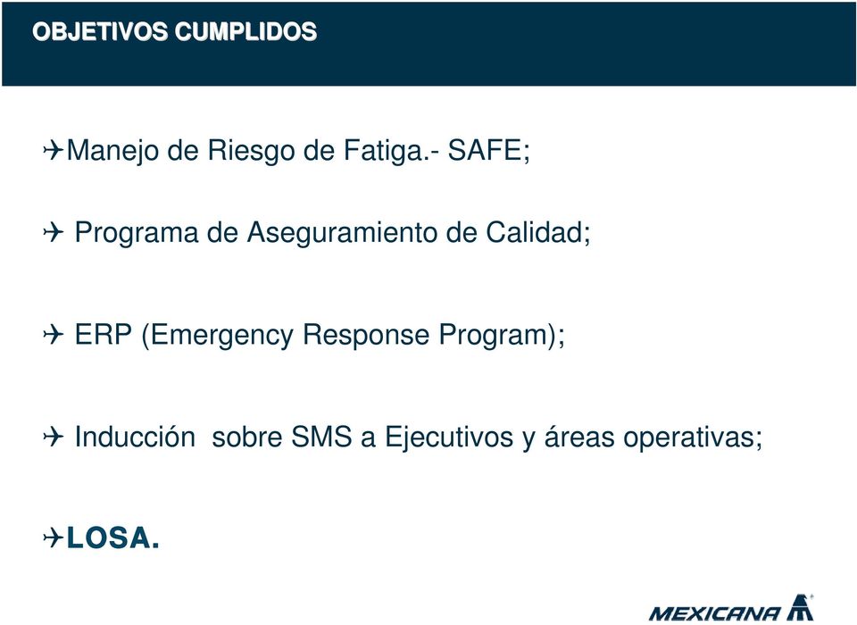 ERP (Emergency Response Program); Inducción