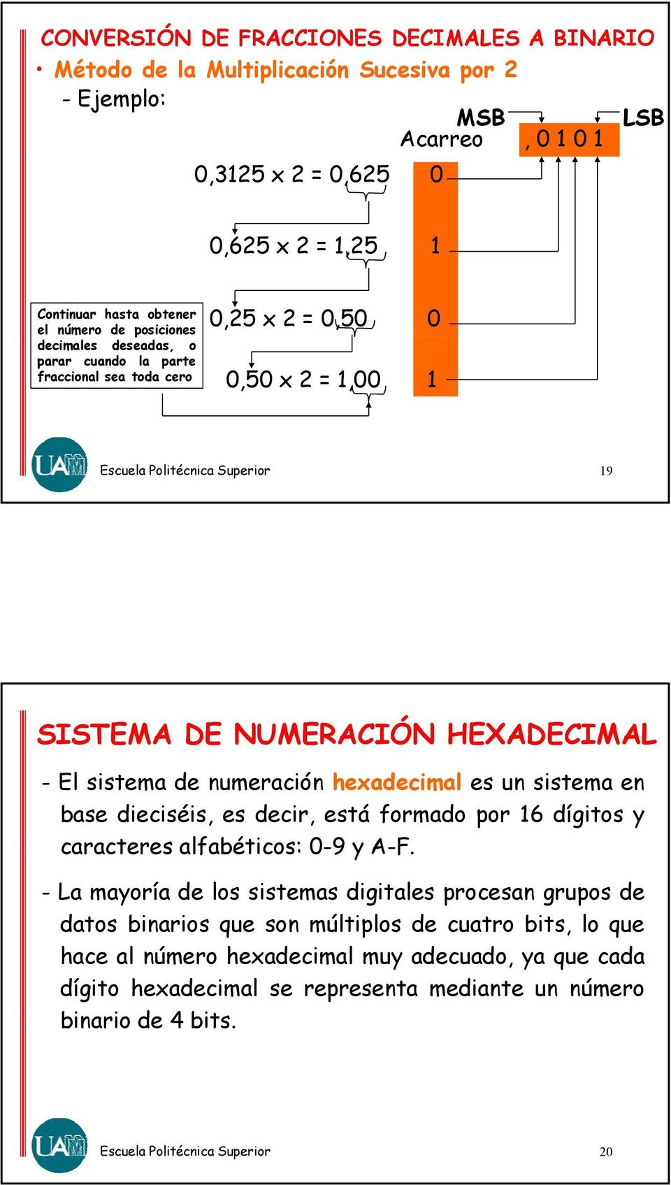 numeración hexadecimal es un sistema en base dieciséis, es decir, está formado por 16 dígitos y caracteres alfabéticos: 0-9 y A-F F.