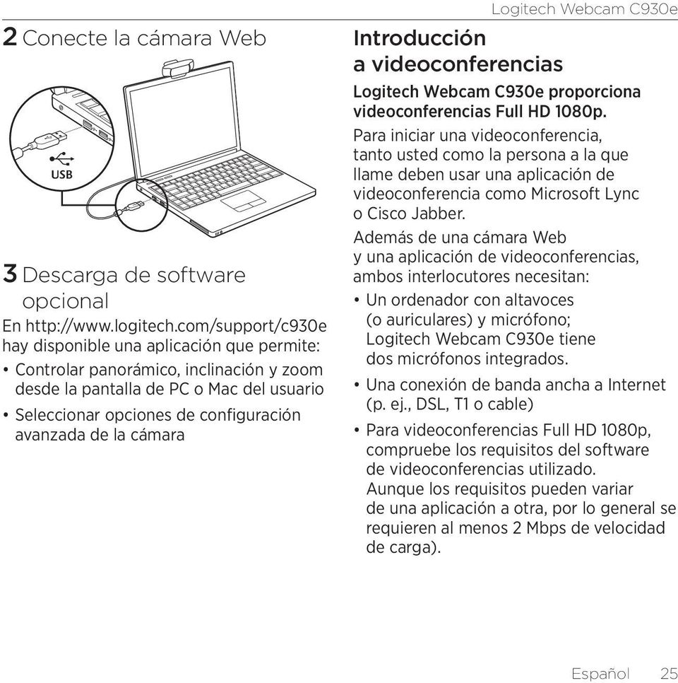 Logitech Webcam C930e Setup Guide. for Business - PDF Descargar libre