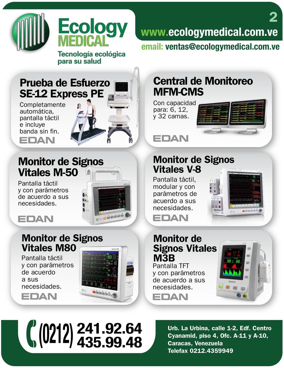 Monitor de Signos Vitales M-50 Pantalla táctil y con parámetros de acuerdo a sus necesidades.