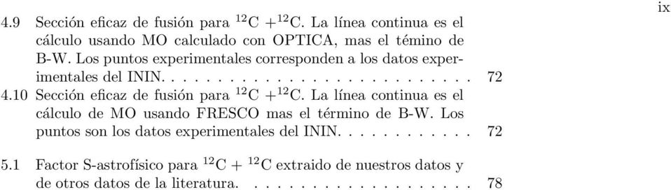 La línea continua es el cálculo de MO usando FRESCO mas el término de B-W. Los puntos son los datos experimentales del ININ.