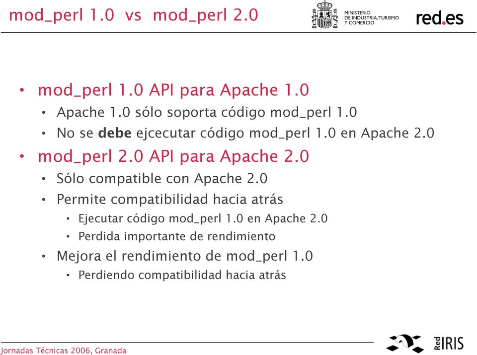 0 API para Apache 2.0 Sólo compatible con Apache 2.