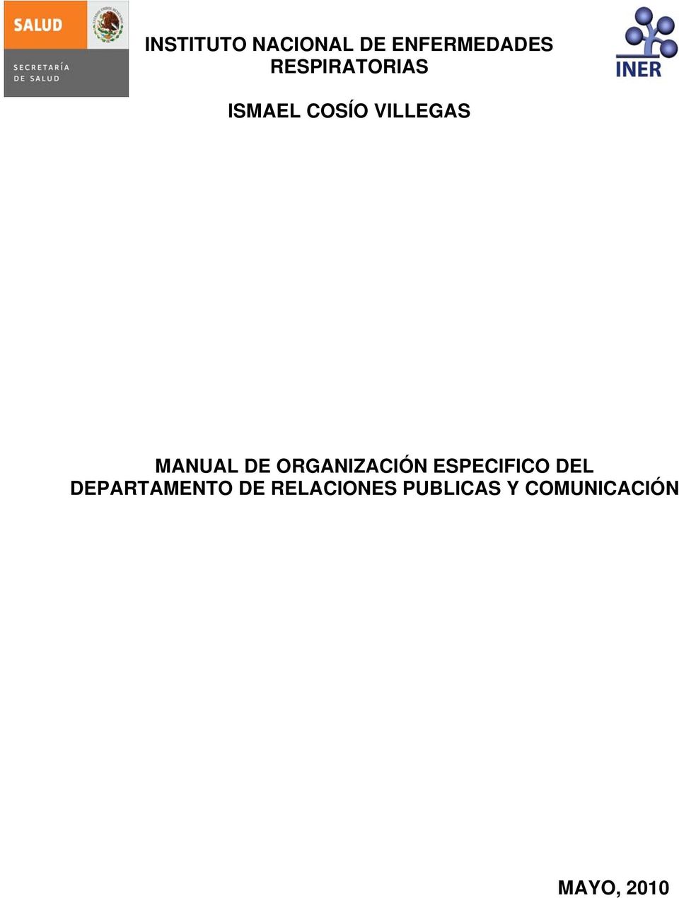 MANUAL DE ORGANIZACIÓN ESPECIFICO DEL