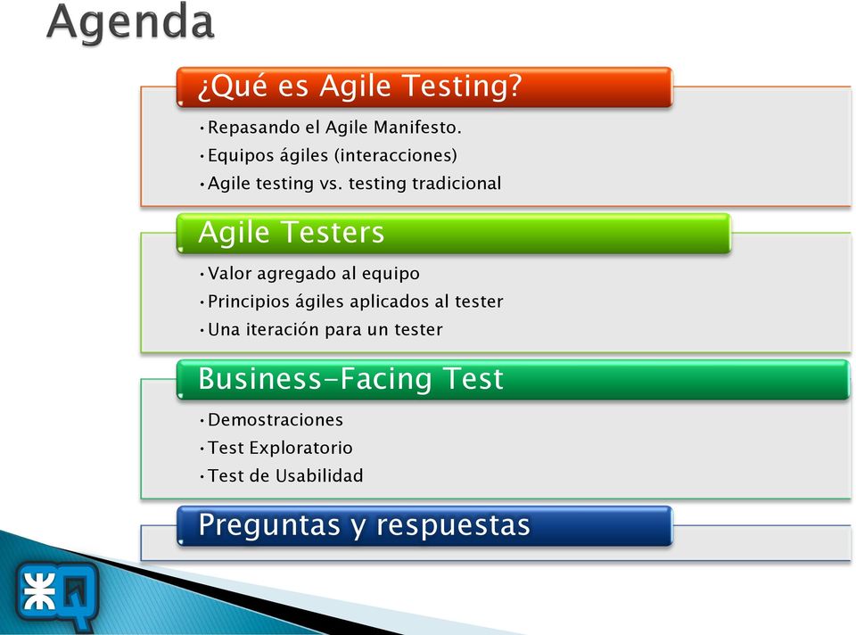 testing tradicional Agile Testers Valor agregado al equipo Principios ágiles