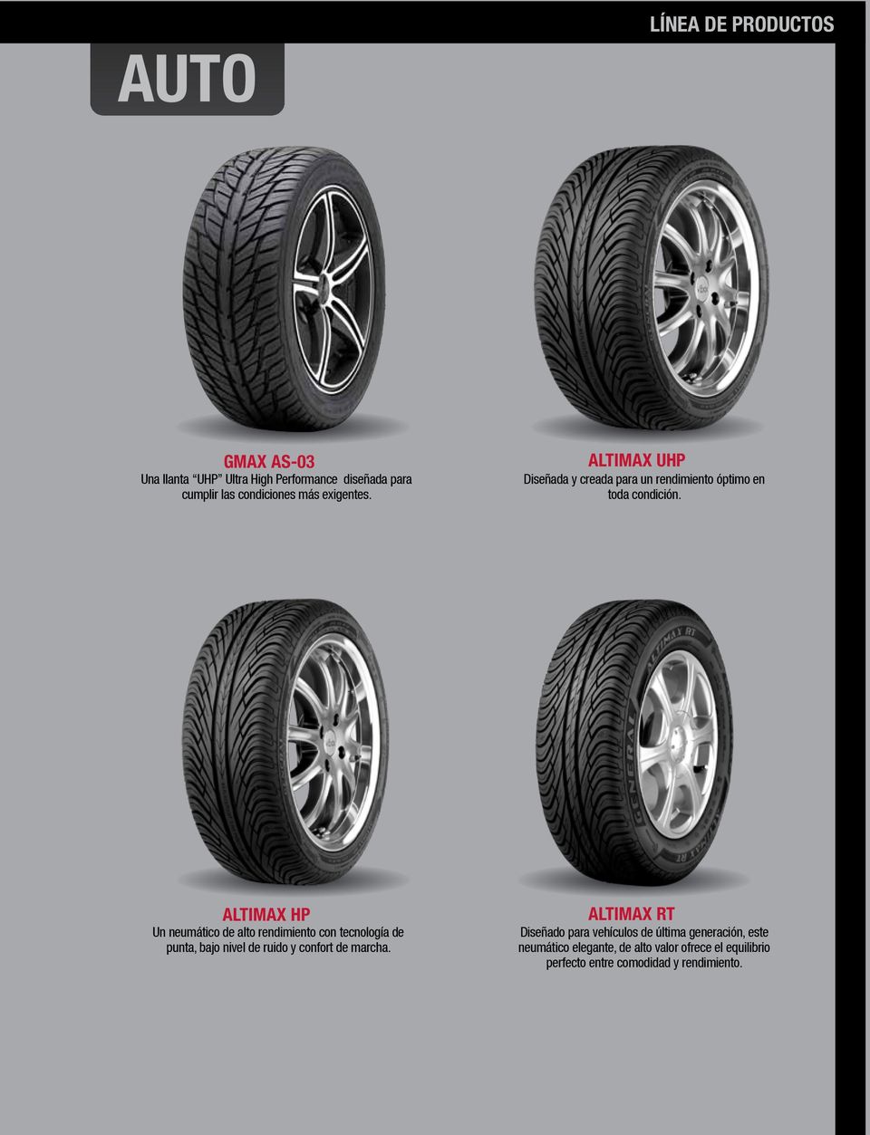 ALTIMAX HP Un neumático de alto rendimiento con tecnología de punta, bajo nivel de ruido y confort de marcha.