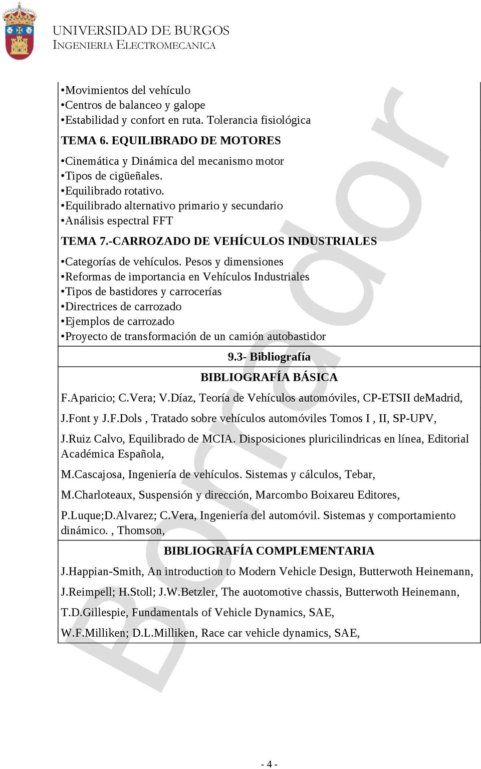 -CARROZADO DE VEHÍCULOS INDUSTRIALES Categorías de vehículos.