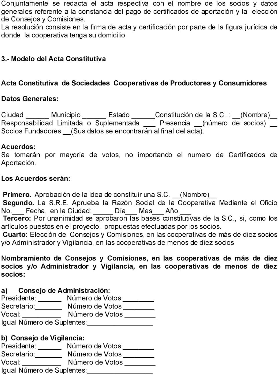 A continuación se marca el procedimiento para constituir una cooperativa de  consumo o producción. CONSTITUCIÓN LEGAL DE UNA COOPERATIVA - PDF Free  Download