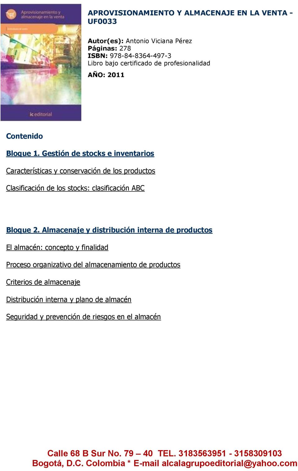 clasificación ABC Bloque 2.