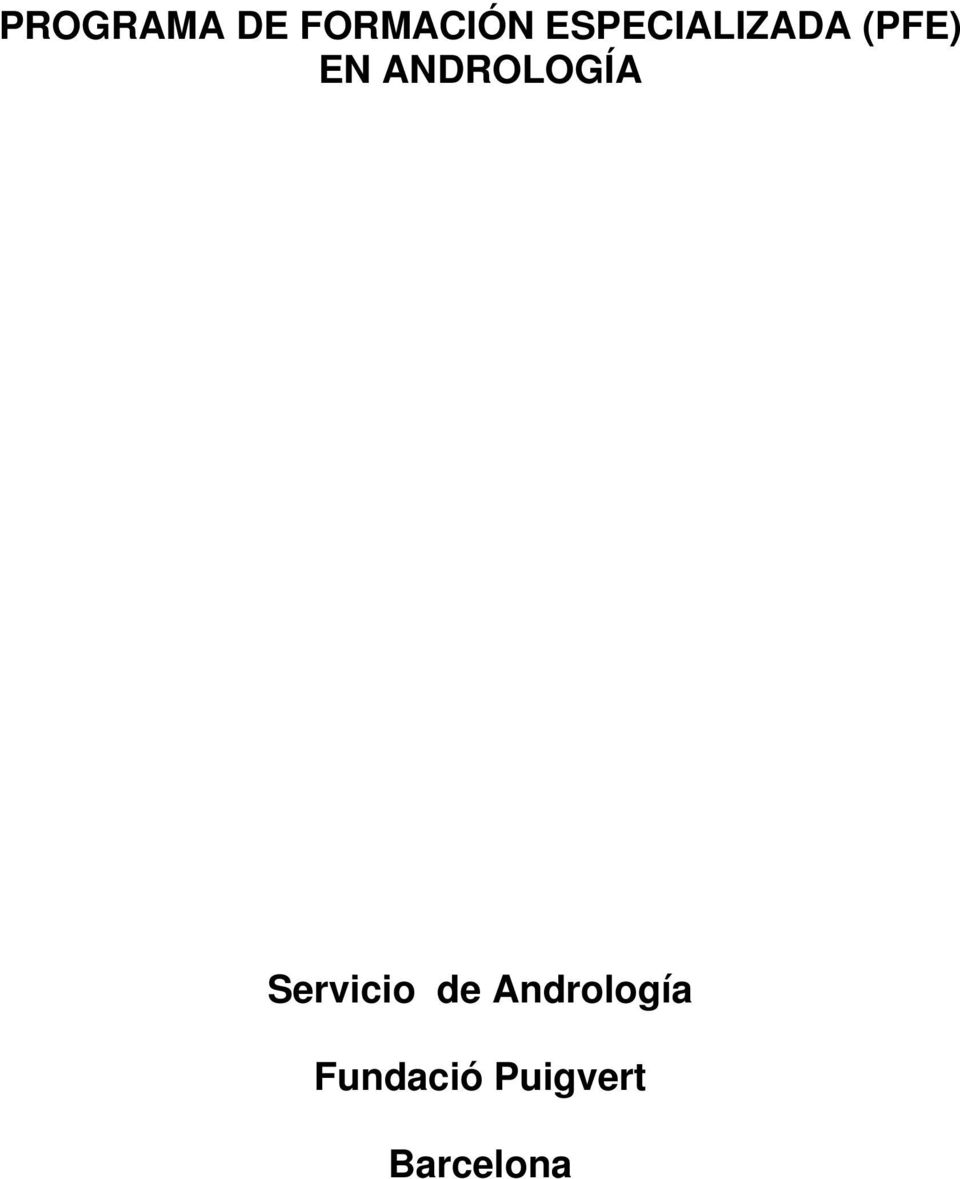 ANDROLOGÍA Servicio de