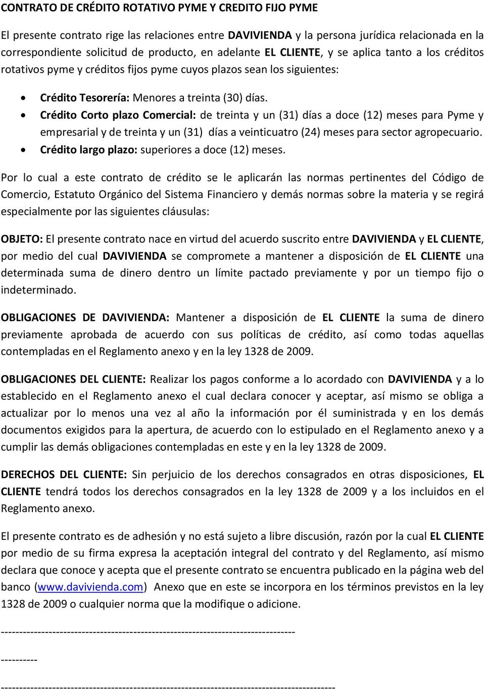 CONTRATO DE CRÉDITO ROTATIVO PYME Y CREDITO FIJO PYME - PDF Free Download