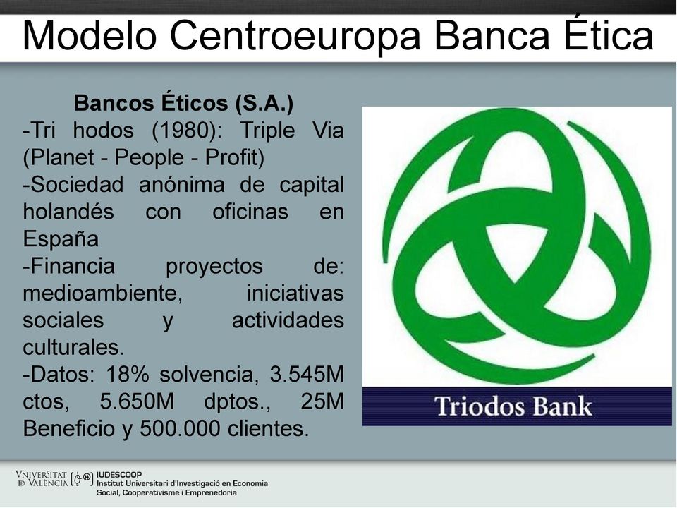 capital holandés con oficinas en España -Financia proyectos de: medioambiente,