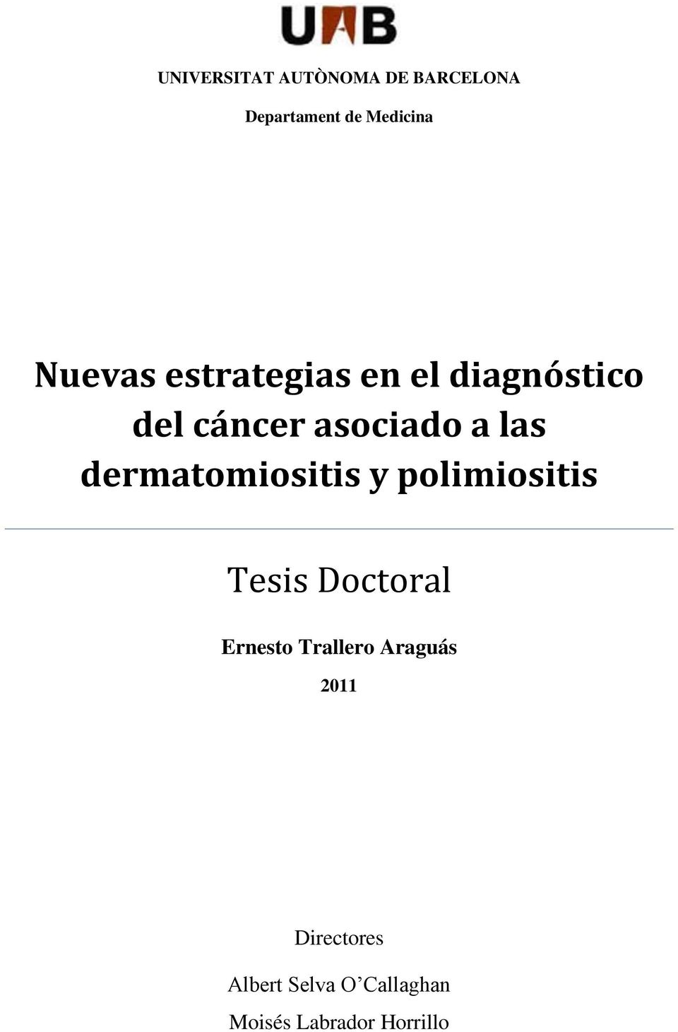 dermatomiositis y polimiositis Tesis Doctoral Ernesto Trallero