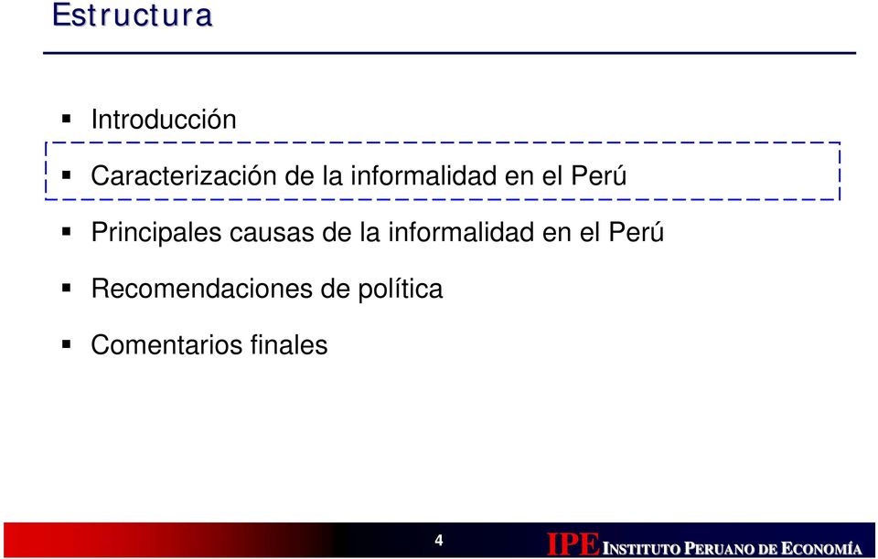 causas de la informalidad en el Perú