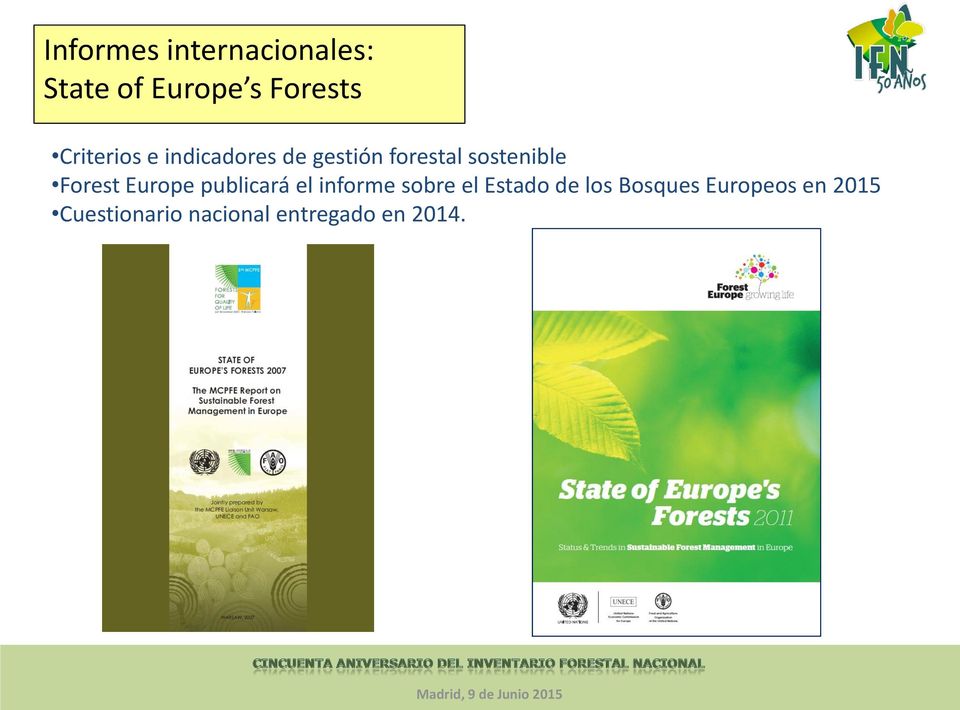 Forest Europe publicará el informe sobre el Estado de los