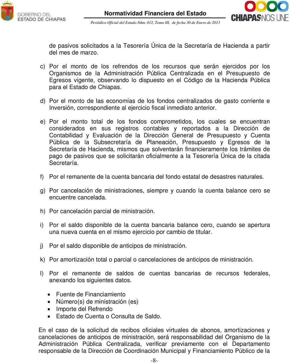 Código de la Hacienda Pública para el Estado de Chiapas.