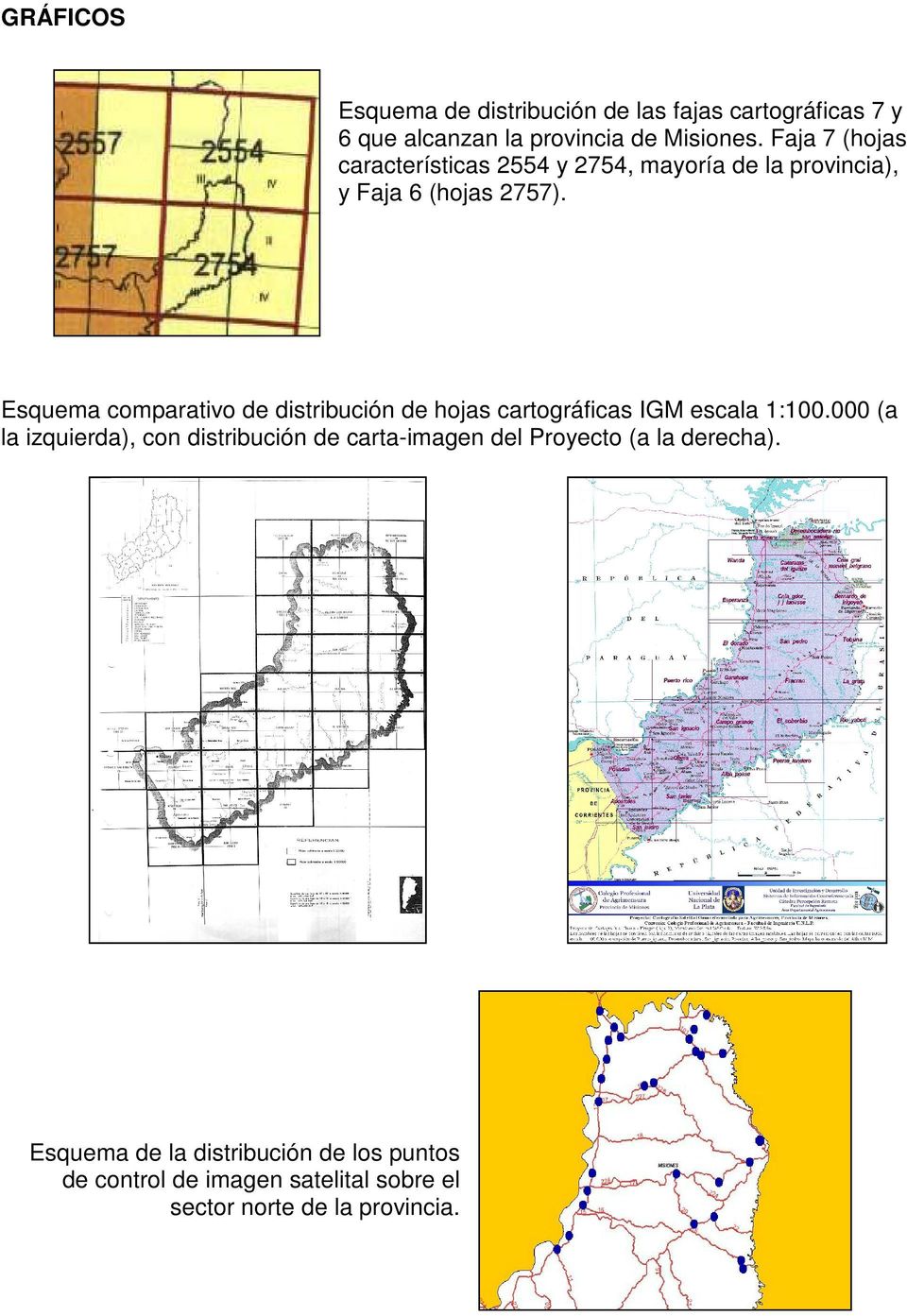 Esquema comparativo de distribución de hojas cartográficas IGM escala 1:100.
