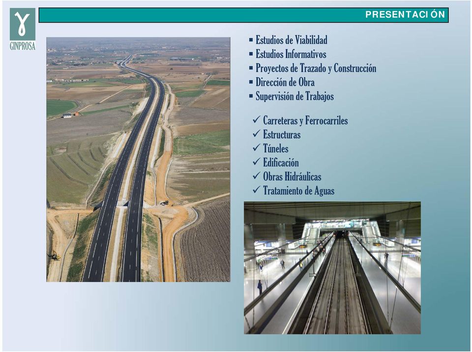 Trabajos Carreteras y Ferrocarriles Estructuras Túneles