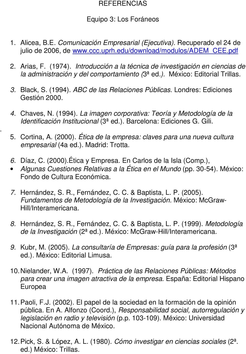 Londres: Ediciones Gestión 2000.. 4. Chaves, N. (1994). La imagen corporativa: Teoría y Metodología de la Identificación Institucional (3ª ed.). Barcelona: Ediciones G. Gili. 5. Cortina, A. (2000).