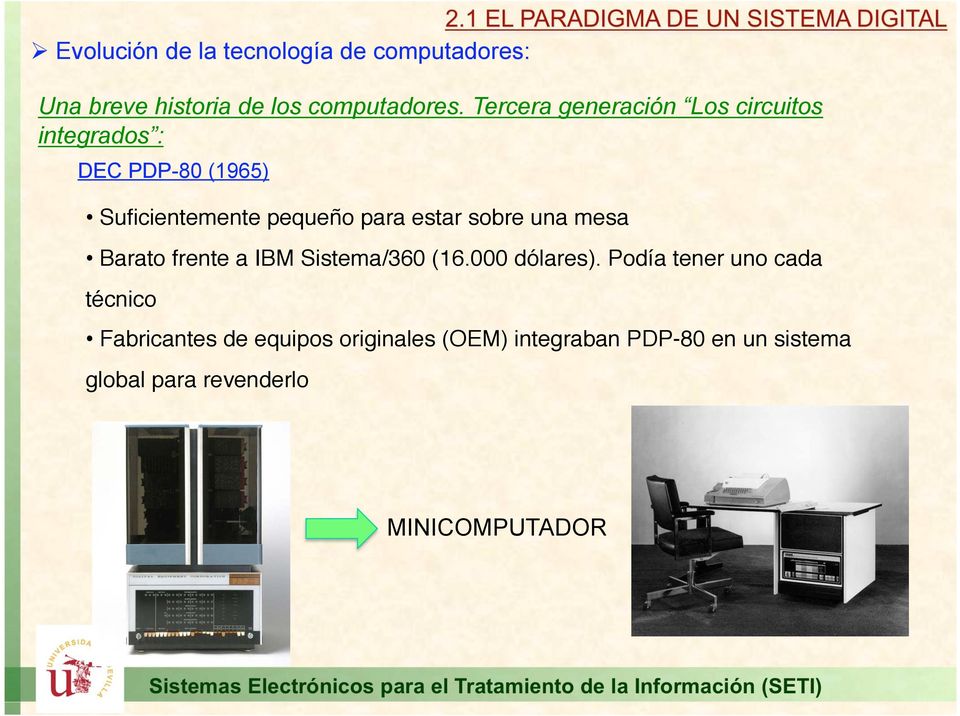Su cientemente pequeño para estar sobre una mesa"! Barato frente a IBM Sistema/360 (16.