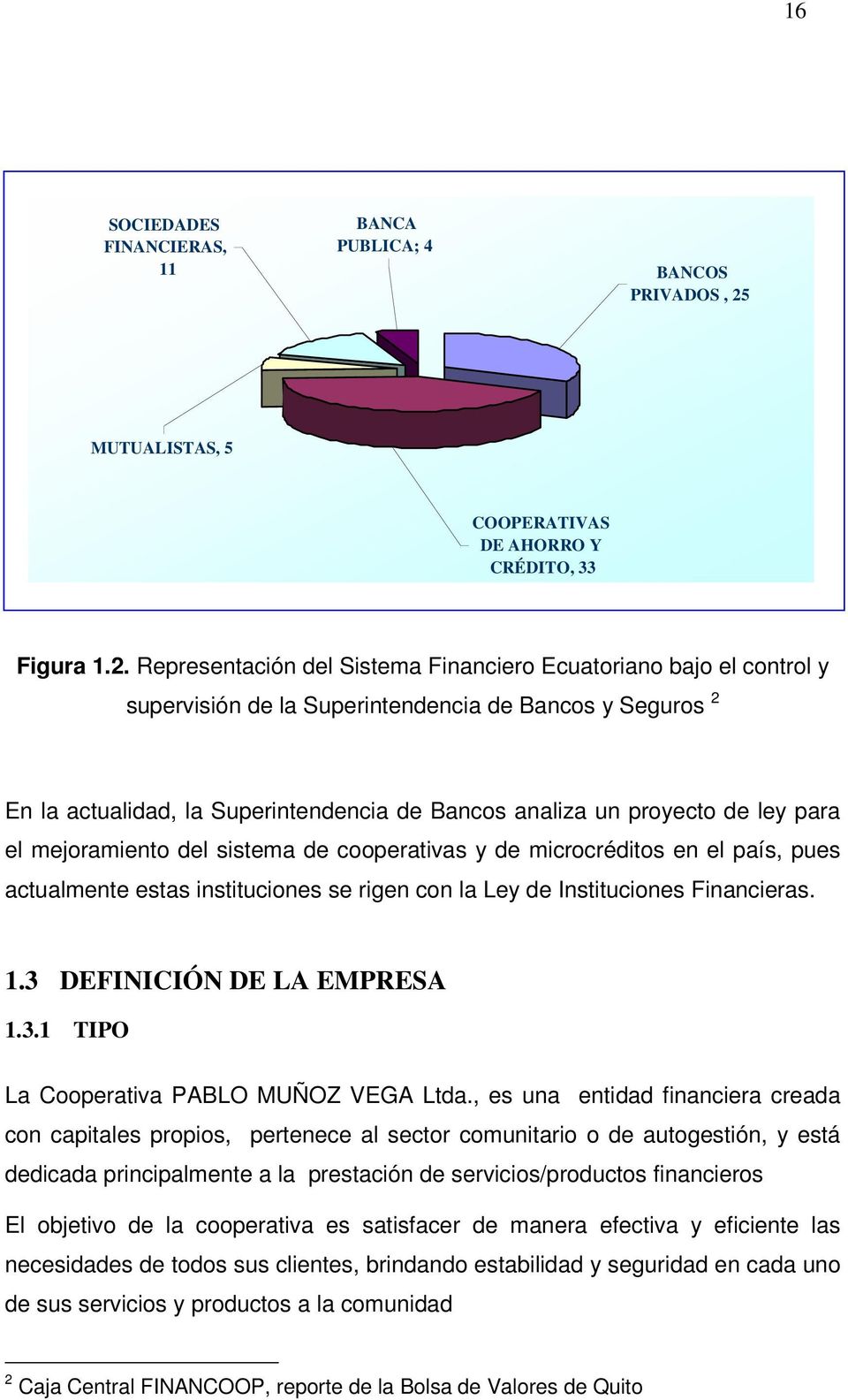Representación del Sistema Financiero Ecuatoriano bajo el control y supervisión de la Superintendencia de Bancos y Seguros 2 En la actualidad, la Superintendencia de Bancos analiza un proyecto de ley