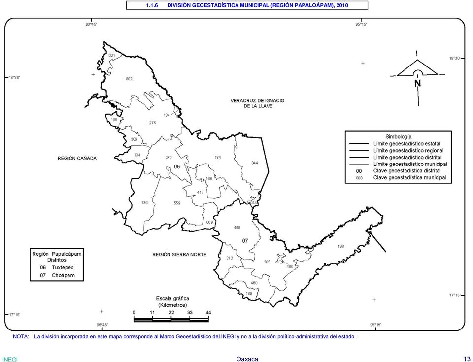 mapa corresponde al Marco Geoestadístico del INEGI y no