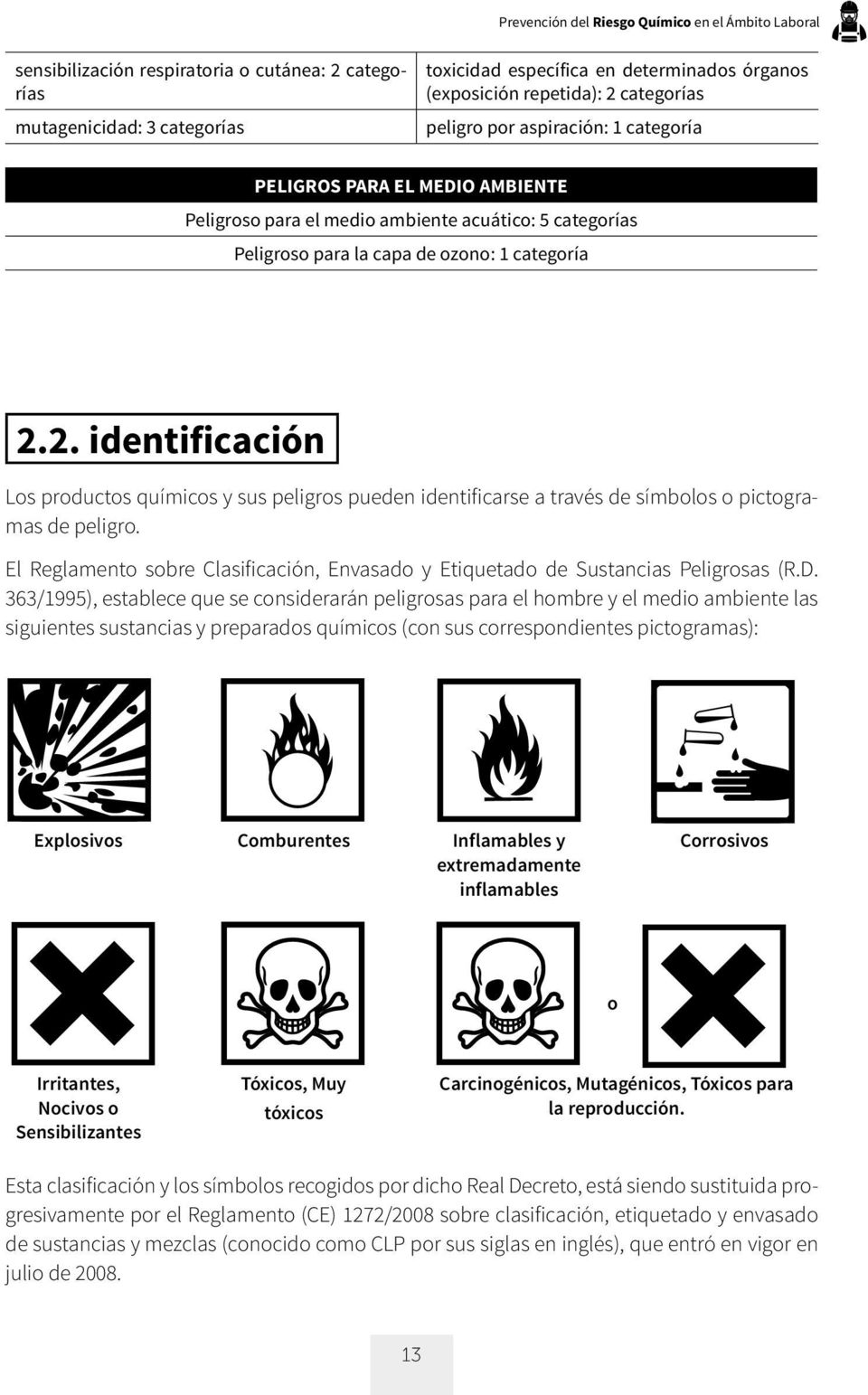 2. identificación Los productos químicos y sus peligros pueden identificarse a través de símbolos o pictogramas de peligro.