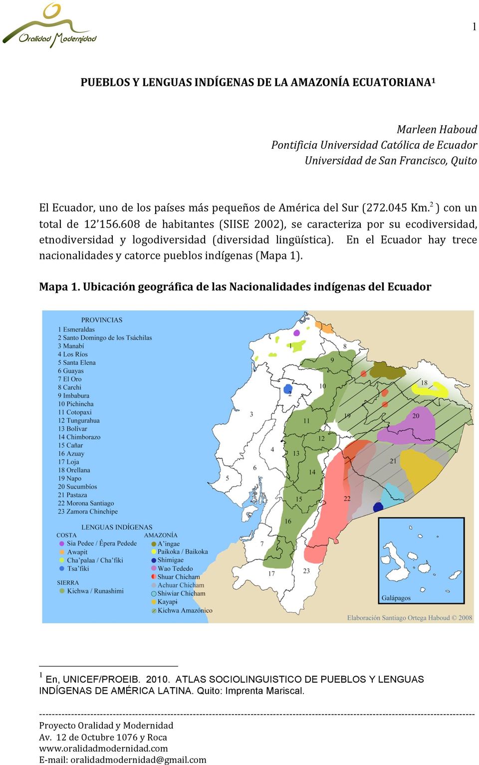 Pueblos Y Lenguas Indigenas De La Amazonia Ecuatoriana 1 Pdf