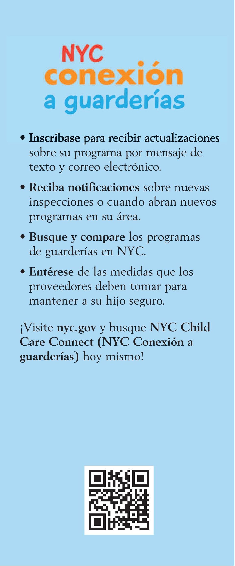 Busque y compare los programas de guarderías en NYC.