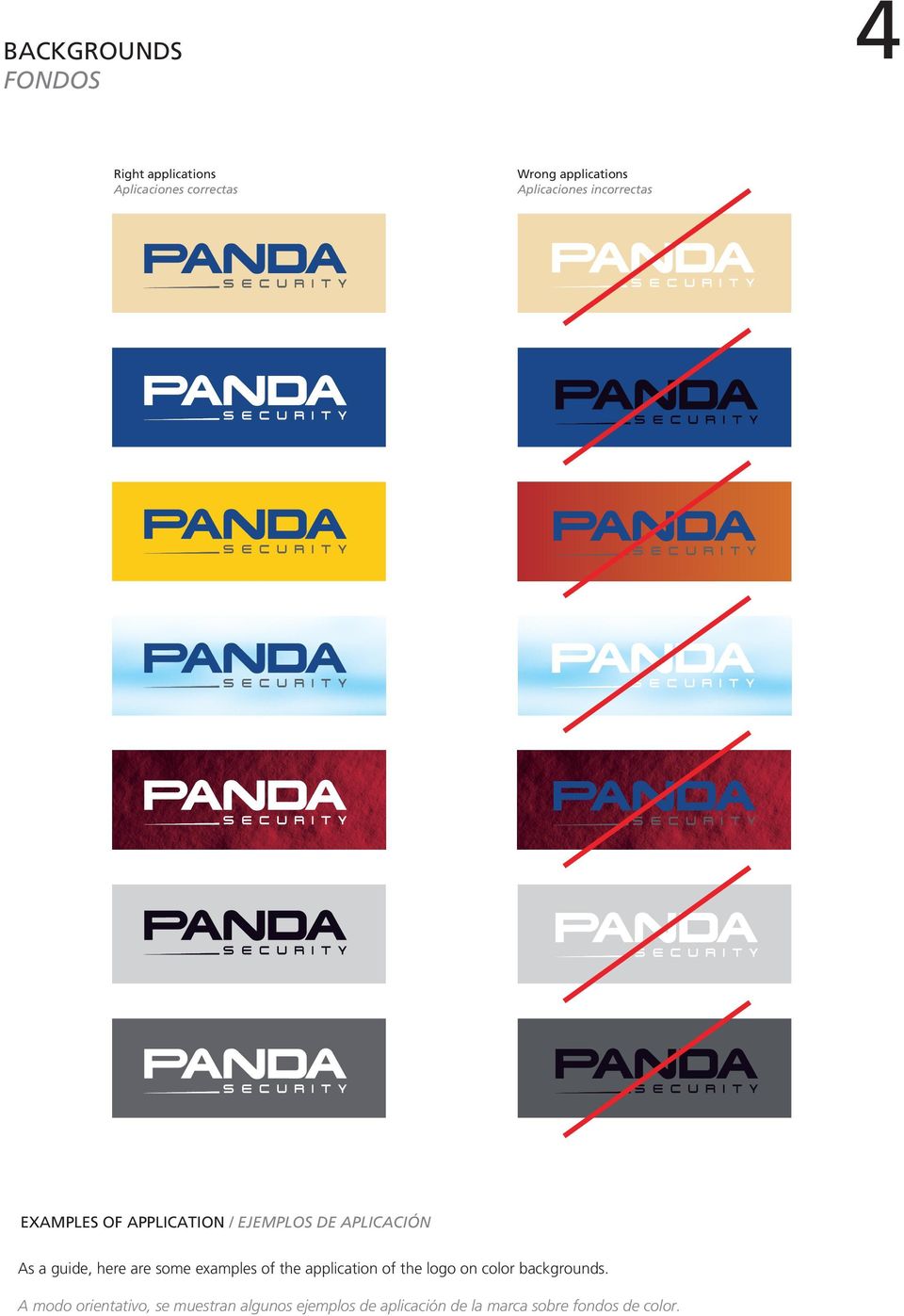 here are some examples of the application of the logo on color backgrounds.