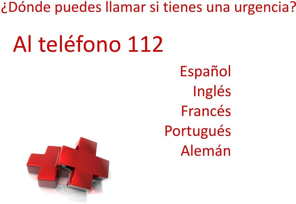 Al teléfono 112 Español